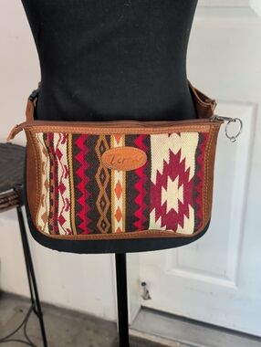 Terra Suede Belt Bag Aztec Print